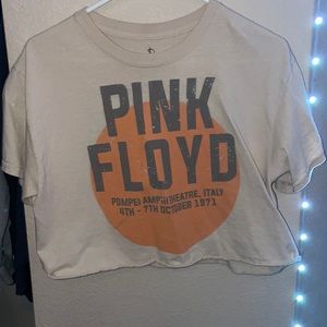 Tan Pink Floyd Crop Top